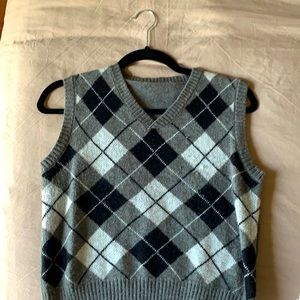 Plaid Diamond Sweater Vest
